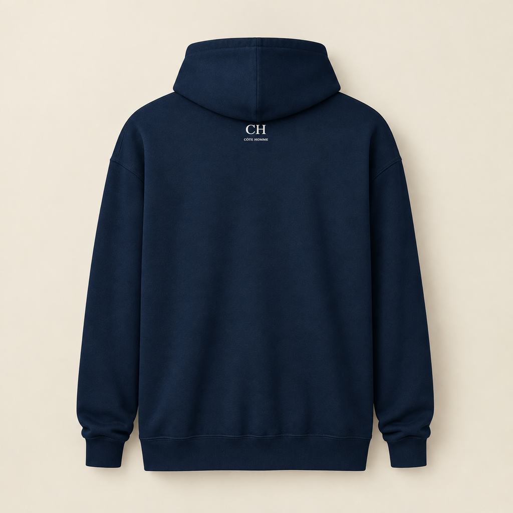 Essential Zip Hoodie Dark Blue