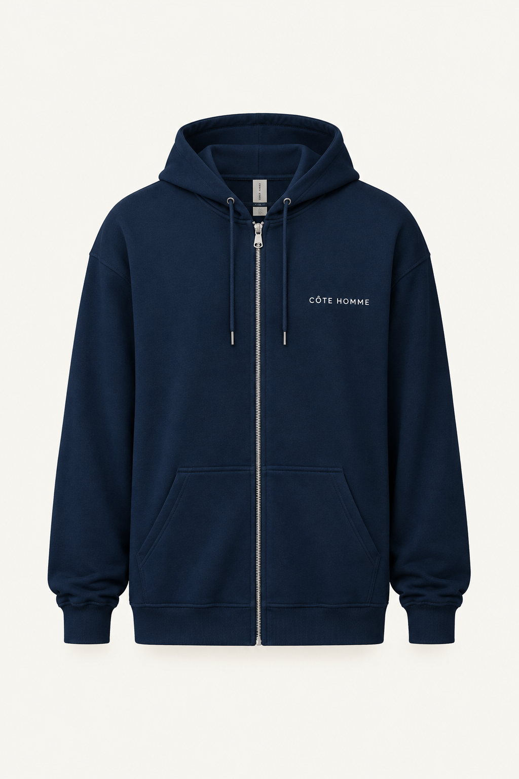 Essential Zip Hoodie Dark Blue