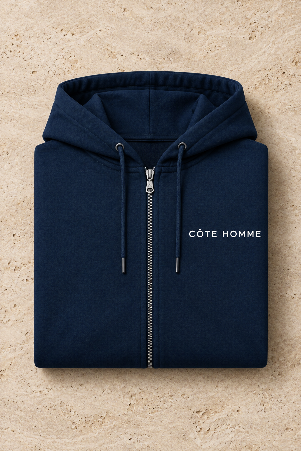 Essential Zip Hoodie Dark Blue